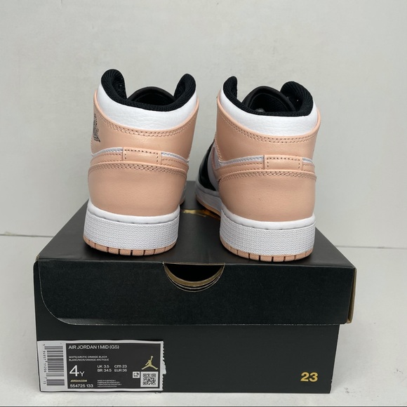 Nike Air Jordan 1 Retro Mid GS “Crimson Tint” NEW - Picture 4 of 4